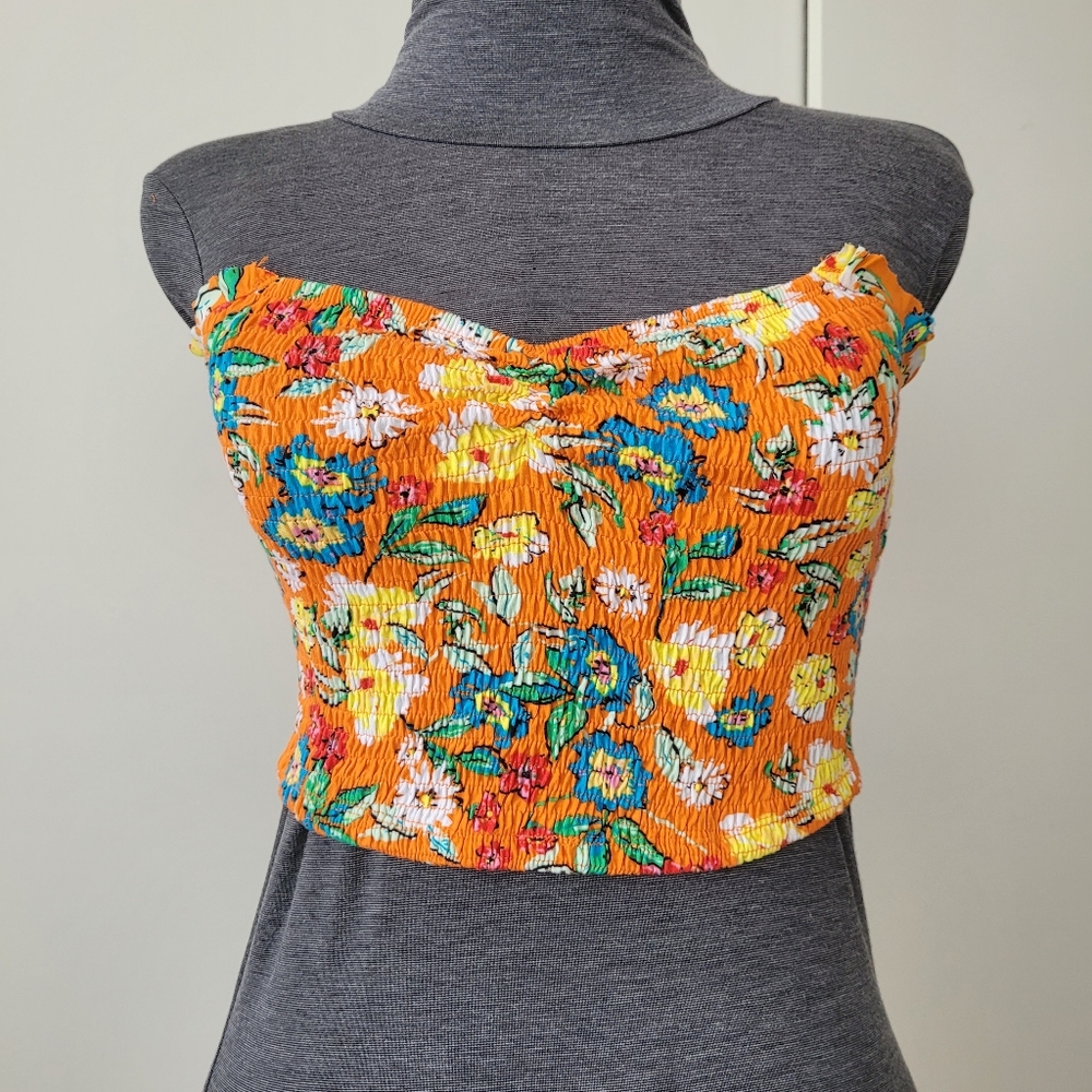 Zara Smocked Tube Top